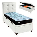 Ver imagem 1 de Kit Cabeceira + Cama Box Bau + Colchão Solteiro Molas Ensacadas Life Gold Paropas