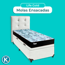 Ver imagem 4 de Kit Cabeceira + Cama Box Bau + Colchão Solteiro Molas Ensacadas Life Gold Paropas