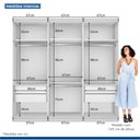 Ver mais imagens de Guarda Roupa Casal Premium Evidence 205,9cm com Espelho 3 Portas 4 Gavetas Yescasa Branco