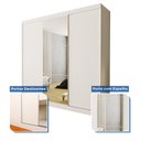 Ver imagem 4 de Guarda Roupa Casal Premium Evidence 205,9cm com Espelho 3 Portas 4 Gavetas Yescasa Branco