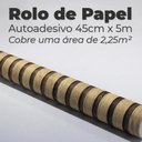 Ver mais imagens de Papel de Parede Decorativo Adesivo Ripado 4 Rolos 45cm X 5m - Rio Home Bege