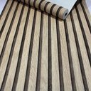 Ver imagem 3 de Papel de Parede Decorativo Adesivo Ripado 4 Rolos 45cm X 5m - Rio Home Bege