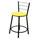Ver imagem 2 de Banquetas Baixa para Cozinha Preto 4un Assento Amarelo