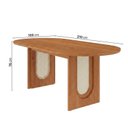 Ver imagem 4 de Conjunto Jantar 1 Mesa Oval Tali 210cm e 8 Cadeiras Ema CabeCasa MadeiraOriginals Marrom/Prata