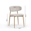 Ver imagem 5 de Conjunto Jantar 1 Mesa Oval Tali 210cm e 8 Cadeiras Ema CabeCasa MadeiraOriginals Marrom/Prata