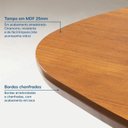 Ver imagem 7 de Conjunto Jantar 1 Mesa Oval Tali 210cm e 8 Cadeiras Ema CabeCasa MadeiraOriginals Marrom/Prata