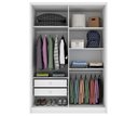 Ver imagem 3 de Guarda Roupa Solteiro 4 Portas 2 Gavetas - Dinamarca-neve - Tcil Móveis