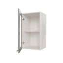 Ver imagem 3 de Armário Aéreo 1 Porta 40cm com Porta de Vidro Arizona CabeCasa MadeiraOriginals Branco/Cinza