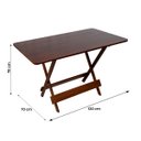 Ver imagem 4 de Mesa 120x70 Dobrável Madeira Maciça 6 Lugares Bar