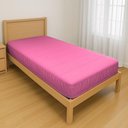 Ver imagem 1 de Capa Protetora Impermeável Hospitalar P/ Colchão Lençol Elástico Solteiro 88x188x20cm - Rosa Beb