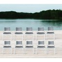 Ver imagem 1 de Kit com 10 Cadeiras Iso para Escola Escritório Comércio Cinza Base Branca Ecomhome