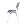 Kit com 10 Cadeiras Iso para Escola Escritório Comércio Cinza Base Branca Ecomhome - 4