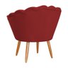 Poltrona Decorativa para Sala de Estar Charm Suede Vermelho - Montanaris Decor MD MONTANARIS DECOR - 2