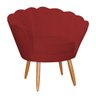 Poltrona Decorativa para Sala de Estar Charm Suede Vermelho - Montanaris Decor MD MONTANARIS DECOR - 1