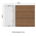 Ver imagem 3 de Armário Aéreo de Canto Madesa Stella 1 Porta Branco/Rustic