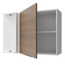 Ver imagem 5 de Armário Aéreo de Canto Madesa Stella 1 Porta Branco/Rustic
