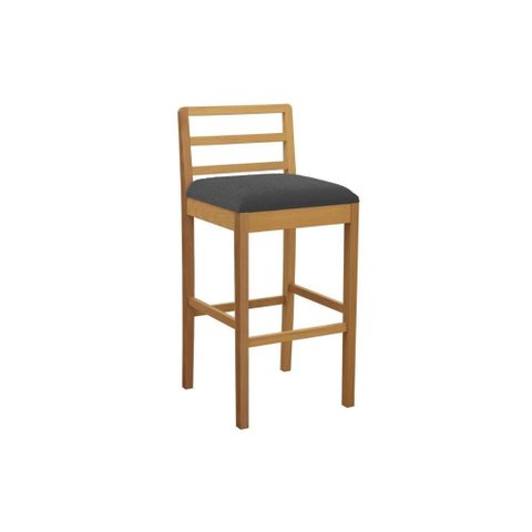 Banqueta de Cozinha Sofia Madeira Maciça 1bmm006ca 1 Un Carvalho/boucle Grafite - Kappesberg