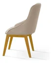 Ver imagem 4 de Kit 2 Cadeiras Verona Linho Bege para Sala de Jantar e Cozinha Elegante