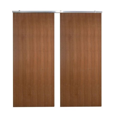 Porta Dupla de Correr P- Verniz Kit Alumínios 210x180