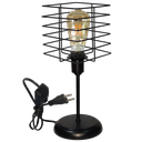 Ver imagem 1 de Luminária de Mesa Abajur Clássico Aramado Boxy Preto P/led