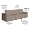 Sofá Cama à Vácuo 3 Lugares Linha Modular Flip Magic - 12