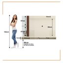 Ver mais imagens de Painel Ripado Tv 55 Polegadas Suspenso com Espelho Dubai - Via Nossa - Off White e Naturale
