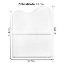 Ver imagem 3 de Cabeceira Solteiro 90 Cm com Frame Selena Corino Branco Artte