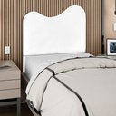 Ver imagem 2 de Cabeceira Solteiro 90 Cm com Frame Selena Corino Branco Artte