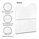 Ver imagem 4 de Cabeceira Solteiro 90 Cm com Frame Selena Corino Branco Artte