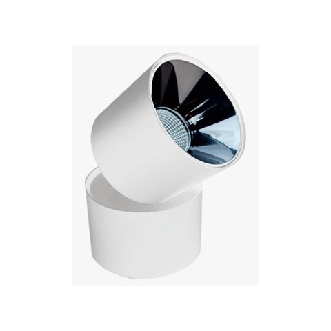 Spot Sobrepor Redondo Branco Direcionável 10cm Led 15W 3000K Bivolt EMBU LED