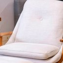 Ver imagem 3 de Poltrona Sala de Estar Leo 74cm Madeira Maciça | Linho Off White - Sallar Home
