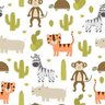 Papel De Parede Para Quarto De Bebê Safari Fundo Branco - 3mx50cm - 1
