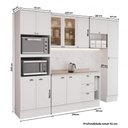Ver imagem 7 de Cozinha Completa com Balcão Milla Jade 12 Portas 3 Gavetas MDF Branco Móveis Carraro