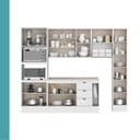 Ver imagem 5 de Cozinha Completa com Balcão Milla Jade 12 Portas 3 Gavetas MDF Branco Móveis Carraro