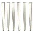 Ver imagem 1 de Kit 6 Pés de Metal 90 Cm Hairpin Legs Aparador e Mesa de Canto Dourado G41