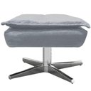 Ver imagem 3 de Puff Decorativo Base Giratória Cromada Charger Suede Cinza