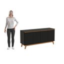 Ver imagem 6 de Aparador Kappesberg 4 Portas Preto Fosco 156cm