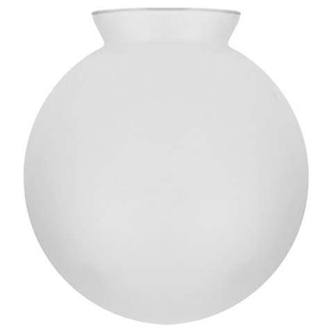 Globo de Vidro Fosco Esférico com Colar 08 X 15