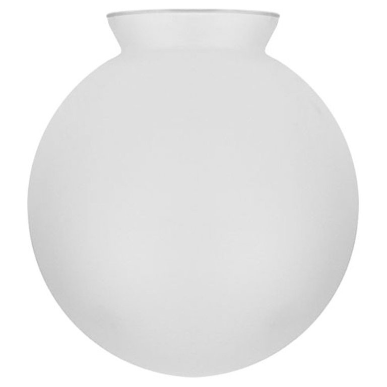 Globo de Vidro Fosco Esférico com Colar 08 X 15
