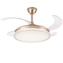 Ver imagem 1 de Ventilador de Teto Grande Pa Retratil Luminaria Led 3 em 1 Lampada Controle Casa Escritorio Trabalho