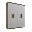 Ver imagem 1 de Guarda Roupa Colibri 4 Pts 3 Gavetas Castanho/Off - D Doro
