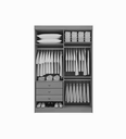 Ver imagem 3 de Guarda Roupa Colibri 4 Pts 3 Gavetas Castanho/Off - D Doro