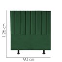 Ver imagem 3 de Cabeceira Estofada Solteiro 90CM Karla Suede Verde - D A DECOR D&A Decor