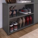 Ver imagem 4 de Sapateira Hall Entrada 2 Gaveta Basculante Puxador Concha Banco Prateleira Porta Sapatos Sala Quarto