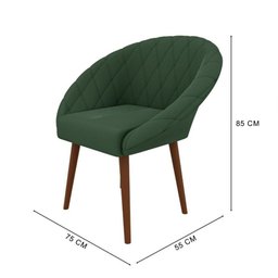 Poltrona Decorativa Viena em Veludo Just Time - 4