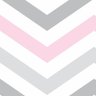 Papel de Parede Geométrico Linhas Branco Rosa e Cinza - 12mx50cm - 1