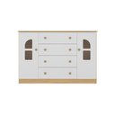 Ver imagem 7 de Cômoda Infantil 125cm 2 Portas com Vidro e 4 Gavetas Amora Multimóveis Mp4511 Madeirado/branco