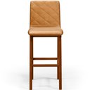 Ver imagem 6 de Kit 04 Banquetas Altas Para Cozinha Sala de Jantar Fixa Zoe B04 Couríssimo Whisky - Lyam Decor