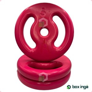 Anilha Emborrachada 5kg - Rosa