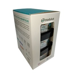 Kit 6 Potes Herméticos de Mantimentos Modulus 60 Helsim Potes Herméticos Modulus - 9